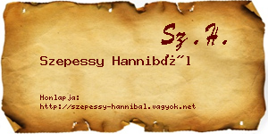 Szepessy Hannibál névjegykártya